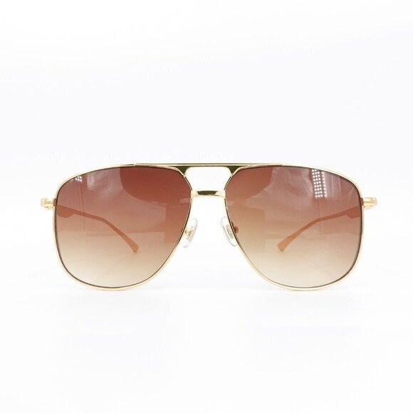 Gucci GG0336 Aviator Sunglasses Gold Brown OS - Picture 1 of 16
